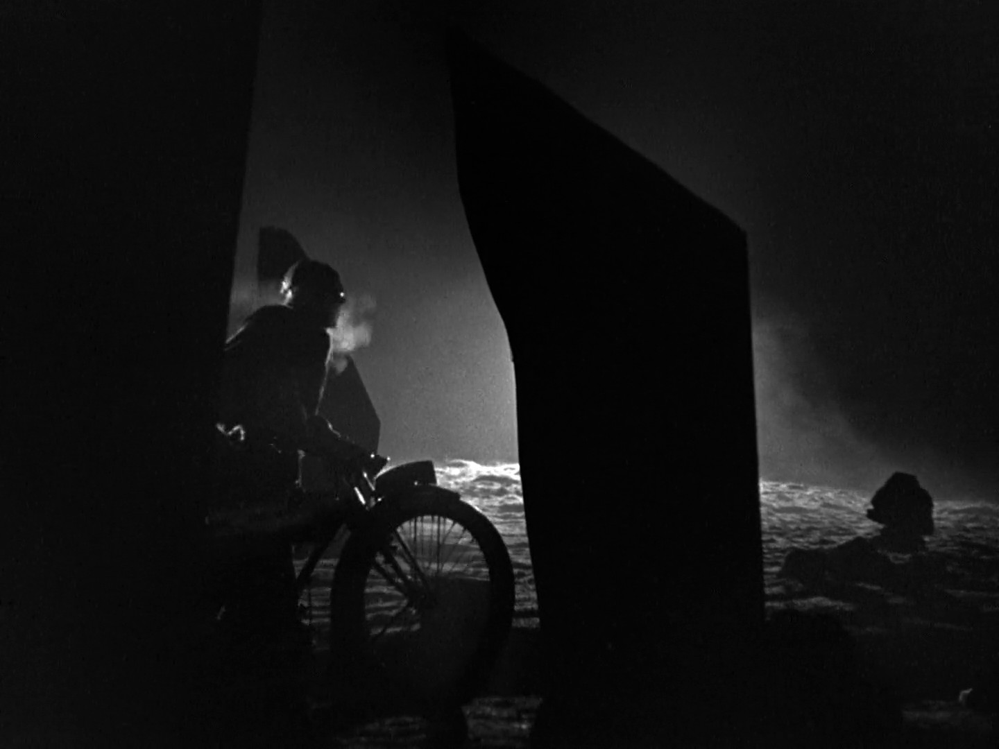 Conrad Veidt with standing stones in The Spy in Black (1939)